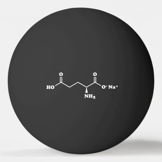 MSG MonoNatrium Glutamate Molecule Chemische Forme Tischtennisball (Vorderseite)