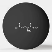 MSG MonoNatrium Glutamate Molecule Chemische Forme Tischtennisball (Rückseite)