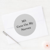 MSGets auf MyNerves Runder Aufkleber (Umschlag)