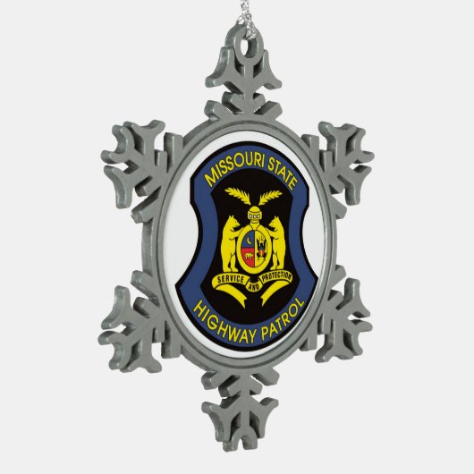 MSHP SCHNEEFLOCKEN Zinn-Ornament (Links)
