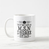 MSN Abschluss 2023 Master Science in Nursing Kaffeetasse (Links)