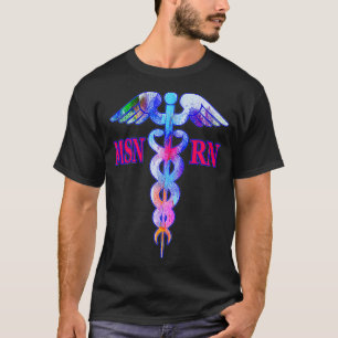 MSN examinierte Krankenschwester RN Caduceus Krank T-Shirt