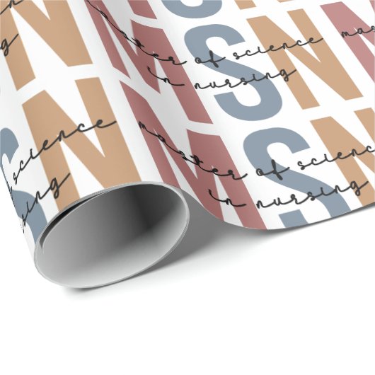 MSN Master of Science in Nursing Abschluss Geschenkpapier (Rolleneckpunkt)