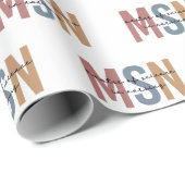 MSN Master of Science in Nursing Abschluss Geschenkpapier (Rolleneckpunkt)