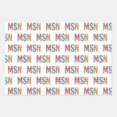 MSN Master of Science in Nursing Abschluss Geschenkpapier Set (Vorderseite 2)