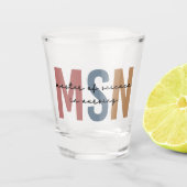 MSN Master of Science in Nursing Abschluss Schnapsglas (Vorderseite)