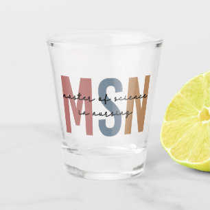 MSN Master of Science in Nursing Abschluss Schnapsglas