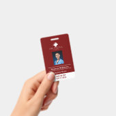 MSN RN FNP Student Nurse Red Foto QR Code Ausweis (Handheld)