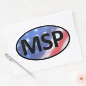 MSP Oval Aufkleber (Umschlag)