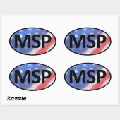 MSP Oval Aufkleber (Blatt)