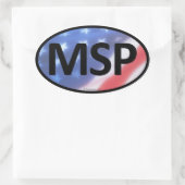 MSP Oval Aufkleber (Tasche)