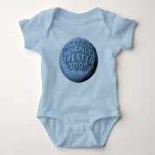 MST3K Mond-Bodysuit (Baby-Blau) Baby Strampler (Vorderseite)
