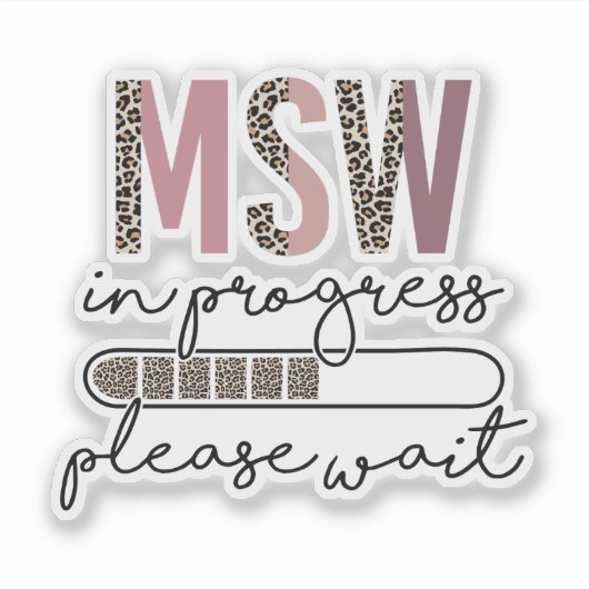 MSW im Gange: Bitte warten Aufkleber (Vorderseite)