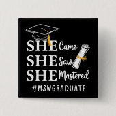 MSW Master-Abschluss Master of Social Work Absolve Button (Vorderseite)