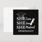 MSW Master-Abschluss Master of Social Work Absolve Einladung (Vorne/Hinten)