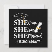 MSW Master-Abschluss Master of Social Work Absolve Einladung (Vorderseite)