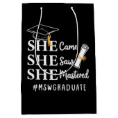 MSW Master-Abschluss Master of Social Work Absolve Mittlere Geschenktüte (Vorderseite)