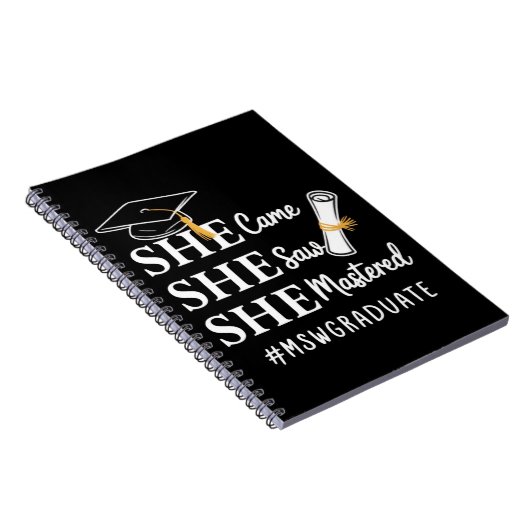 MSW Master-Abschluss Master of Social Work Absolve Notizblock (Rechte Seite)