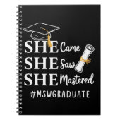 MSW Master-Abschluss Master of Social Work Absolve Notizblock (Vorderseite)