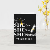 Msw Master-Abschluss Master of Social Work Karte (Gelbe Blume)