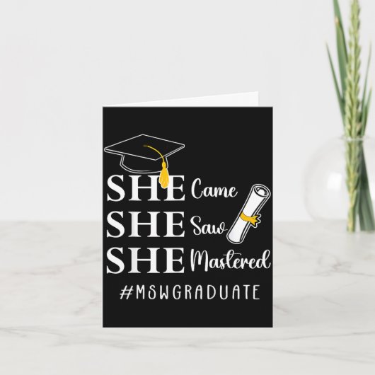 Msw Master Master of Social Work Karte (Vorderseite)