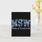 Msw Master of Social Work Abschluss Msw Absolvent Karte (Gelbe Blume)