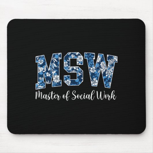 Msw Master of Social Work Abschluss Msw Absolvent Mousepad (Vorne)
