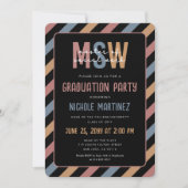 MSW Master of Social Work Abschluss Retro Einladung (Vorderseite)