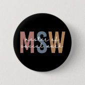 MSW Master of Social Work Retro Abschluss Button (Vorderseite)