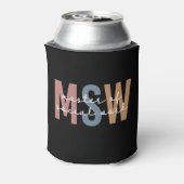 MSW Master of Social Work Retro Abschluss Dosenkühler (Kanne Rückseite)