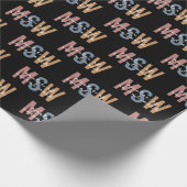 MSW Master of Social Work Retro Abschluss Geschenkpapier (Ecke)