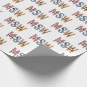 MSW Master of Social Work Retro Abschluss Geschenkpapier (Ecke)