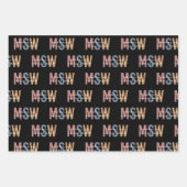 MSW Master of Social Work Retro Abschluss Geschenkpapier Set (Vorderseite 2)