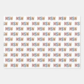 MSW Master of Social Work Retro Abschluss Geschenkpapier Set (Vorderseite 3)