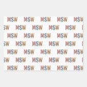 MSW Master of Social Work Retro Abschluss Geschenkpapier Set (Vorderseite 2)