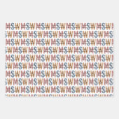 MSW Master of Social Work Retro Abschluss Geschenkpapier Set (Vorderseite)