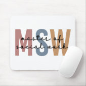MSW Master of Social Work Retro Abschluss Mousepad (Mit Mouse)