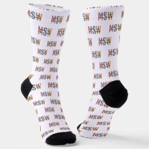 MSW Master of Social Work Retro Abschluss Socken