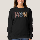 MSW Master of Social Work Retro Abschluss Sweatshirt (Vorderseite)