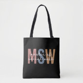 MSW Master of Social Work Retro Abschluss Tasche (Vorderseite)
