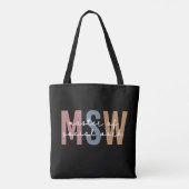 MSW Master of Social Work Retro Abschluss Tasche (Rückseite)