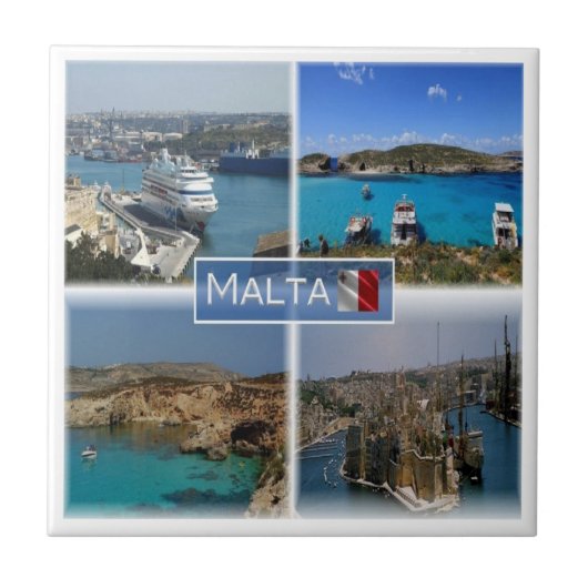 MT005 THE BLAUE LAGOON, Malta, Fliese (Vorderseite)