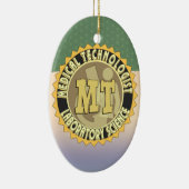 MT ABZEICHEN MEDICAL TECHNOLOGIST - LABOR KERAMIKORNAMENT (Rechts)