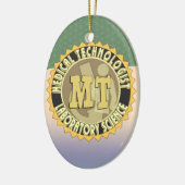 MT ABZEICHEN MEDICAL TECHNOLOGIST - LABOR KERAMIKORNAMENT (Links)
