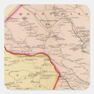 Mt angenehm, Ossining, New York Quadratischer Aufkleber