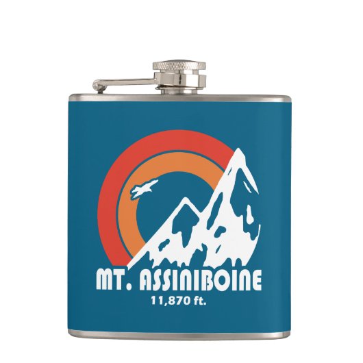 Mt. Assiniboine Sun Eagle Flachmann (Vorderseite)