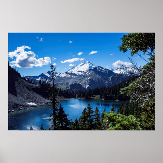 Mt Baker Gipfel - Leinwanddruck Poster (Vorne)