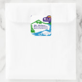 Mt Baker - Logo der Snoqualmie National Forest Quadratischer Aufkleber (Tasche)