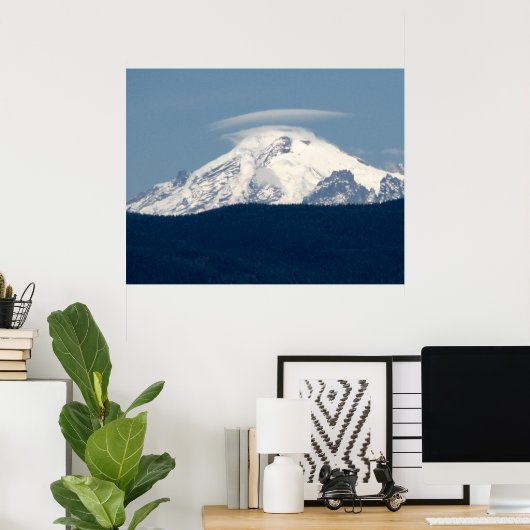 Mt Baker mit Cloud Poster (Heimbüro)