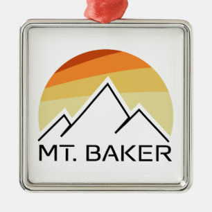 Mt. Baker Retro Ornament Aus Metall